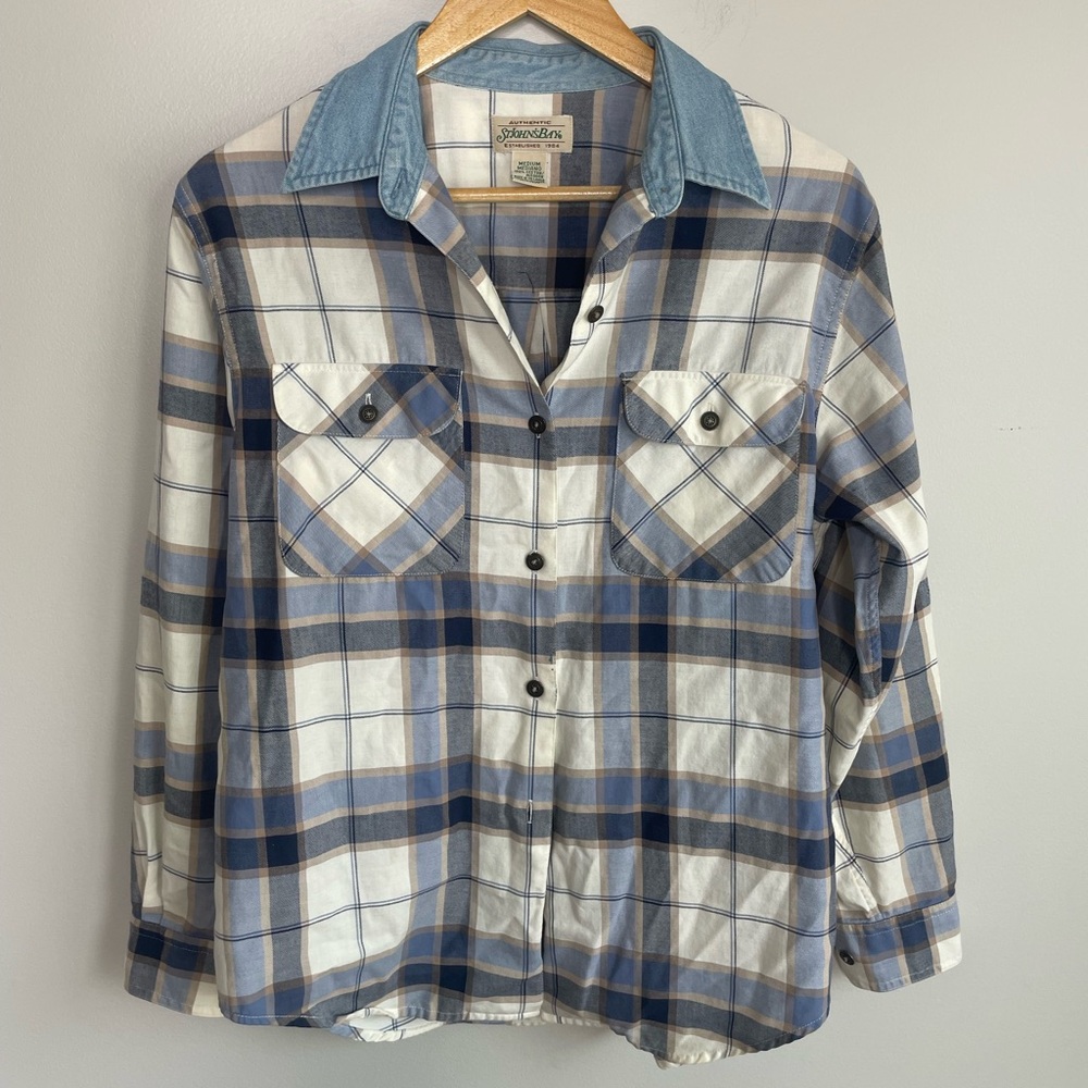 St John’s Bay Casual Button Down Plaid Shirt